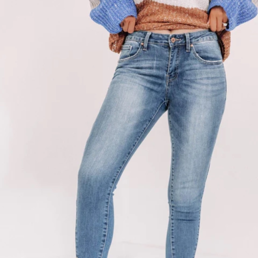 Special A Natalie Skinny Jeans with Split Hem